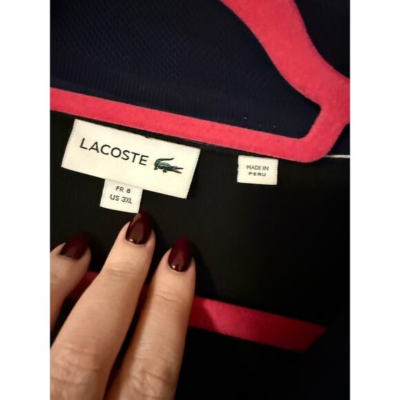 Lacoste 3/4 zip pullover size 3xl/ FR 8  (runs small) - Picture 4 of 5